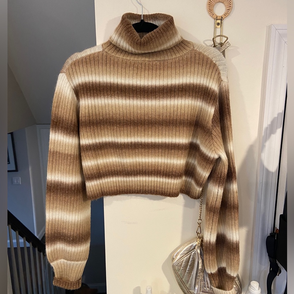 Cropped turtleneck sweater